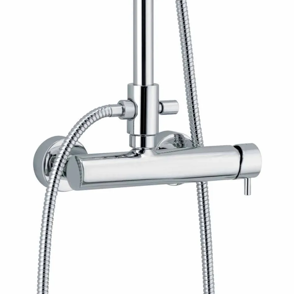 Brusekolonne i forkromet messing firkantet design fremstillet i Italien - Padula Viadurini