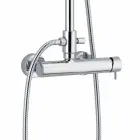 Brusekolonne i forkromet messing firkantet design fremstillet i Italien - Padula Viadurini