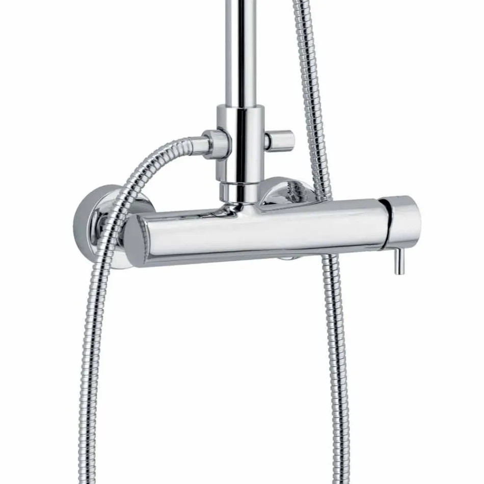 Brusekolonne i forkromet messing firkantet design fremstillet i Italien - Padula Viadurini