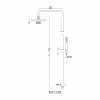 Teleskopisk og justerbar brusekolonne af messing i messing fremstillet i Italien - Naspo Viadurini