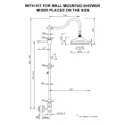 Messing Brusekolonne Uden Mixer Klassisk Design Fremstillet i Italien - Yunda Viadurini