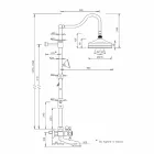 Justerbar messingbrusersøjle med Made in Italy Bath Group - Fedrio Viadurini