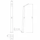 Udendørs solbrusersøjle i rustfrit stål fremstillet i Italien - Werner Viadurini