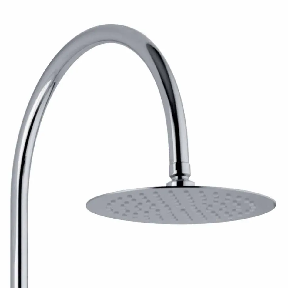 Teleskopisk brusekolonne i messing med rundt brusehoved Fremstillet i Italien - Lenio Viadurini