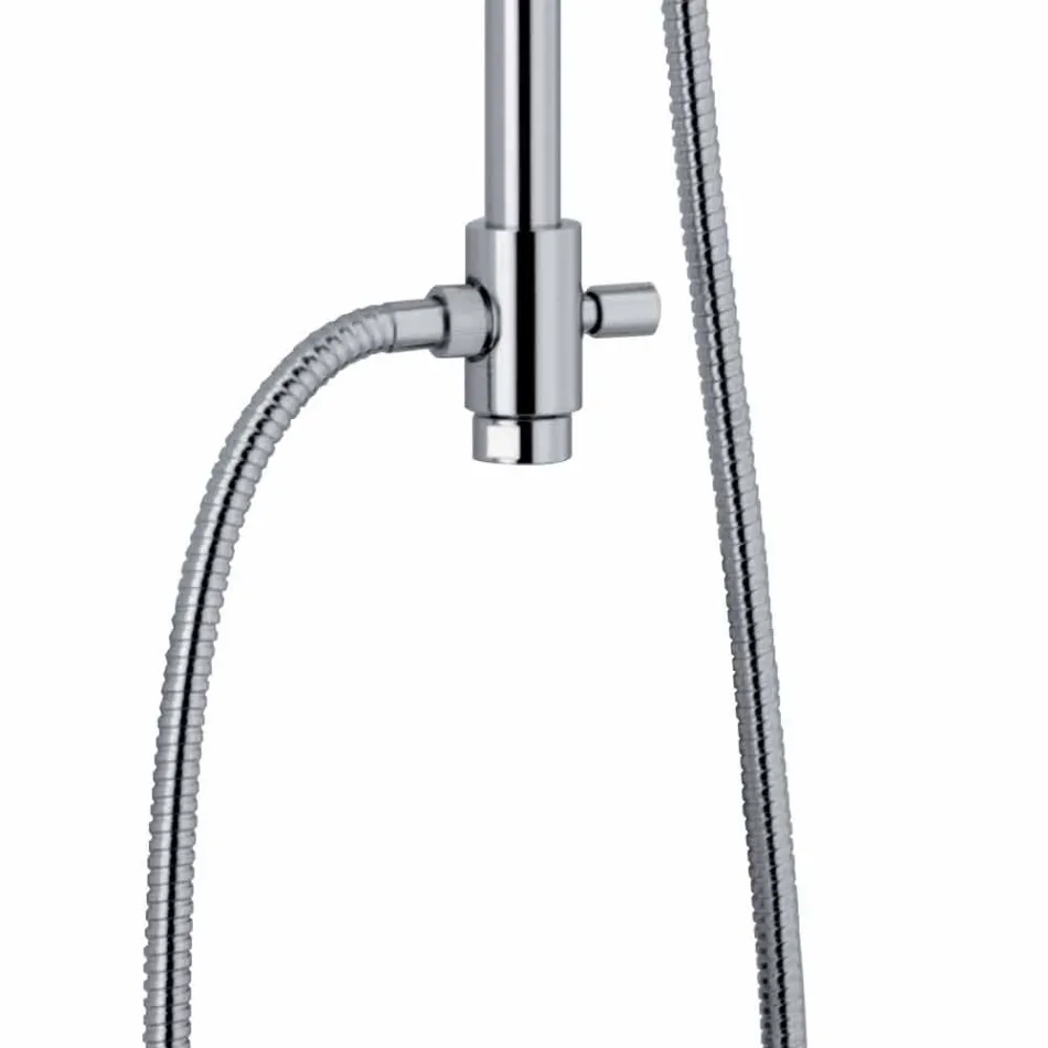 Teleskopisk brusekolonne i messing med rundt brusehoved Fremstillet i Italien - Lenio Viadurini