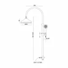 Teleskopisk brusekolonne i messing klassisk design Fremstillet i Italien - Nesto Viadurini