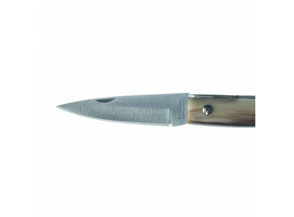 Håndlavet Anconetano kniv med hornhåndtag fremstillet i Italien - Tanco Viadurini