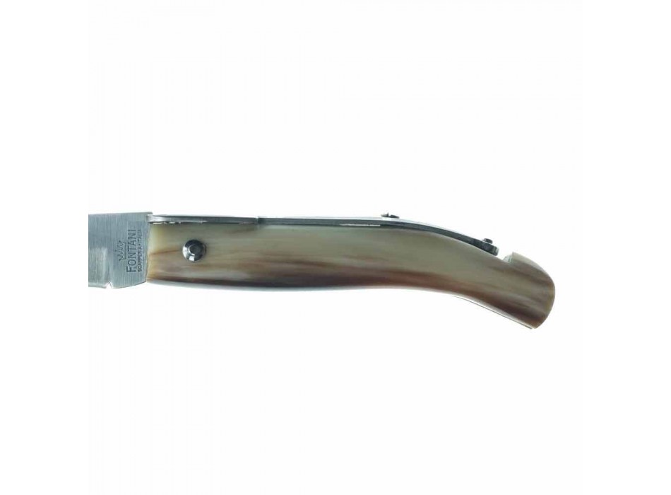 Håndlavet Anconetano kniv med hornhåndtag fremstillet i Italien - Tanco Viadurini
