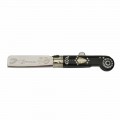 Antik Buffalo Horn Knife med sølvdetaljer Made in Italy - Blade
