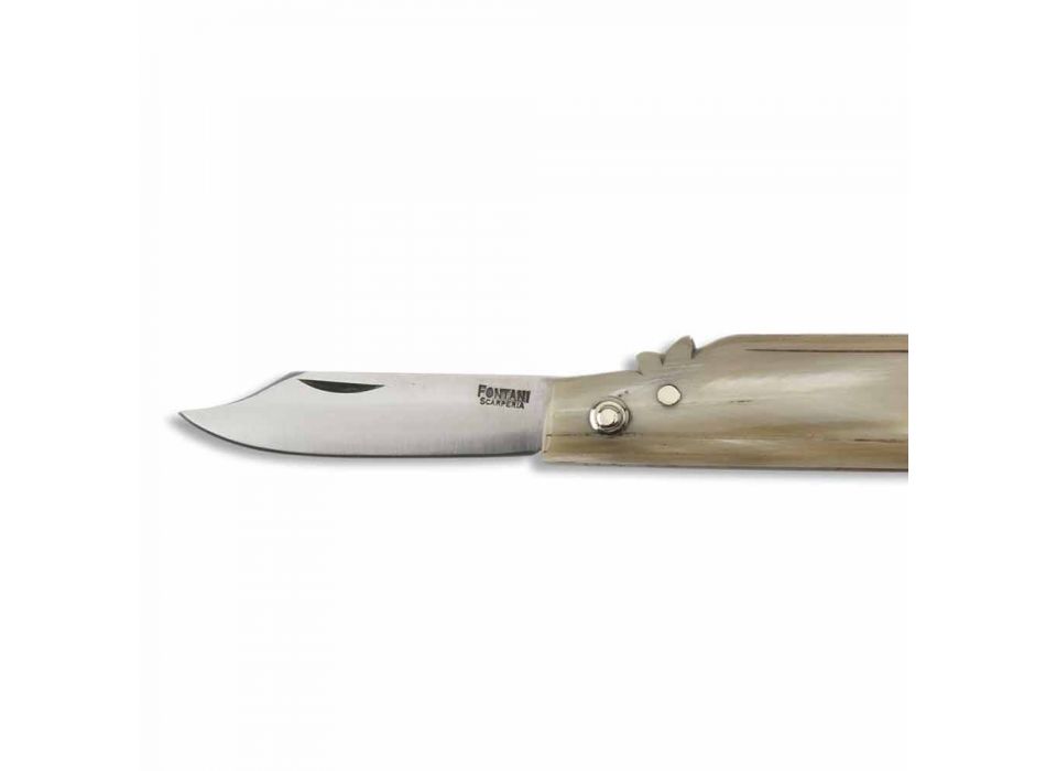 Palmerino kniv med dobbelt kniv i håndlavet stål fremstillet i Italien - Merino Viadurini