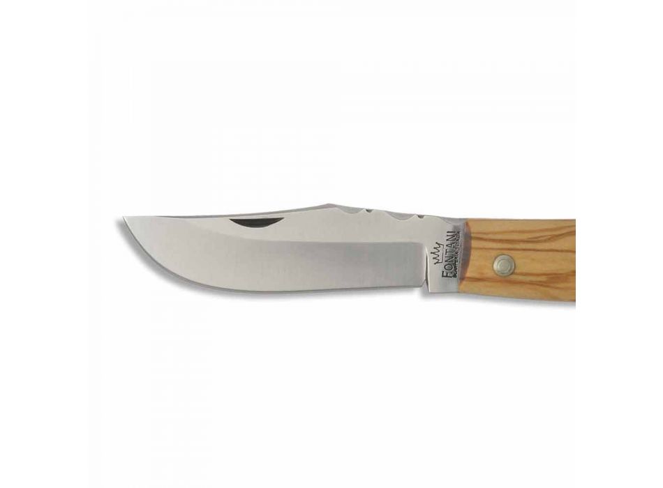 Senese kniv med fjederlås og stålblad Made in Italy - Ghibo Viadurini