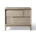 Dresser 2 træ skuffer moderne design massiv valnød, Nino Viadurini