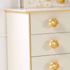 Dresser 4 skuffer designe med træ knopper i form af roser Renoir Viadurini