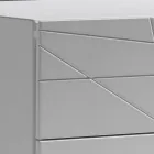 Kommode med 3 skuffer i malet træspånplade - Gemelli Viadurini