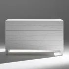 Kommode med 3 skuffer i malet træspånplade - Gemelli Viadurini