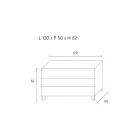 Kommode med 3 skuffer i malet træspånplade - Gemelli Viadurini