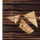 Design ibenholt træ kommode 4Cassetti Grilli Zarafa lavet i Italien Viadurini