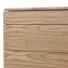 Massivt træ kommode og Grilli York design læder lavet i Italien Viadurini