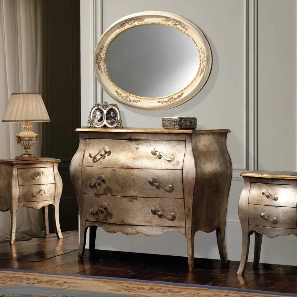 Kommode i Linden Blockboard med 3 skuffer Made in Italy - Bled Viadurini