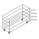 Extralight glas Kommode og seks hvide træ skuffer fremstillet i Italien - Ganzo Viadurini