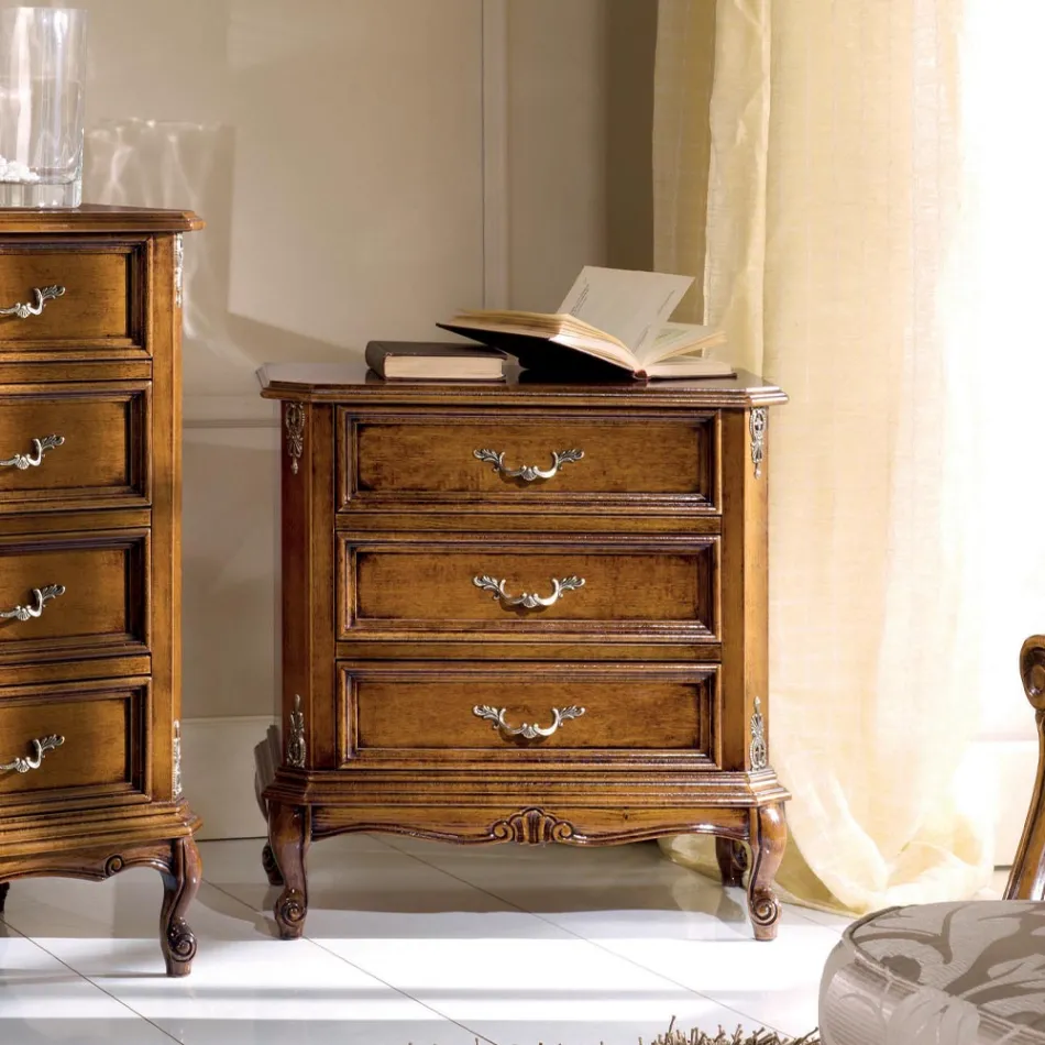 Sengeværelse i valnøddetræ 3 skuffer lavet i Italien - Richard Viadurini