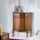 Klassisk sengebord indlagt trædør og skuffe lavet i Italien - Leonor Viadurini