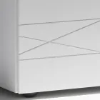 Natbord med 1 skuffe i malet træspånplade - Leone Viadurini