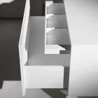 Natbord med 1 skuffe i malet træspånplade - Leone Viadurini