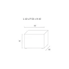 Natbord med 1 skuffe i malet træspånplade - Leone Viadurini