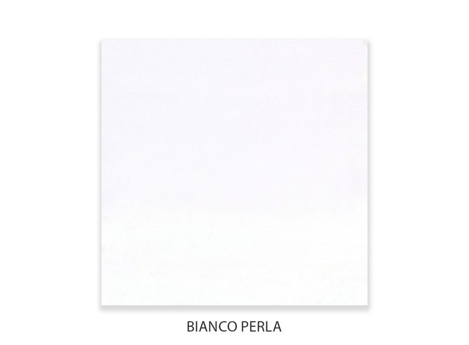 Sengebord med 2 skuffer i Pearl White finish Made in Italy - Bacau Viadurini