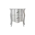 Sengebord med 2 skuffer i limewood blockboard Made in Italy - Babaevo Viadurini