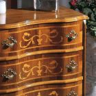 Sengebord med skuffer i valnød eller hvidt træ Made in Italy - Elegant Viadurini