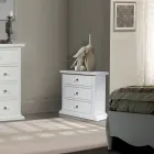 Sengebord med struktur i finerede træpartikler Made in Italy - Thor Viadurini