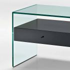 Nattbord i moderne design i ekstra klart glas Made in Italy - Secret Viadurini
