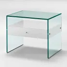 Nattbord i moderne design i ekstra klart glas Made in Italy - Secret Viadurini