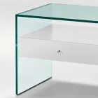 Nattbord i moderne design i ekstra klart glas Made in Italy - Secret Viadurini