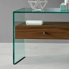 Nattbord i moderne design i ekstra klart glas Made in Italy - Secret Viadurini