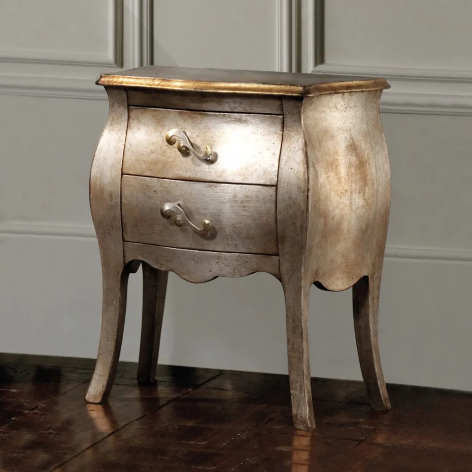 Lime blockboard sengebord med 2 skuffer Made in Italy - Bled Viadurini