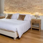 Natbord i massivt teaktræ med 1 skuffe - Penca Viadurini