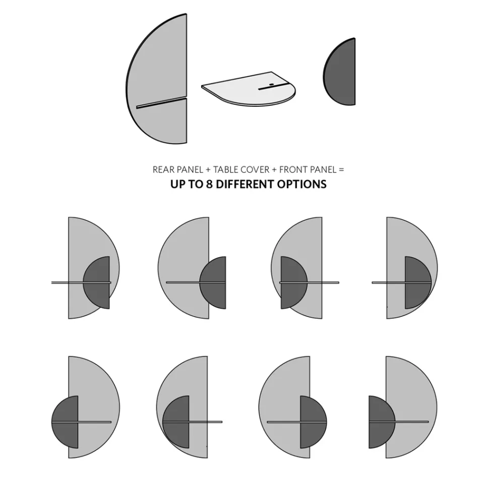 Moderne modulopbygget sengebord i krydsfiner Elegant og alsidigt design - Ramia Viadurini