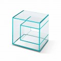 Sengebord i ekstra klart glas 2 Dimensioner Made in Italy - Linzy