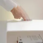 Sengebord med gennemsigtig LED lys lyser berøring Adelia Viadurini