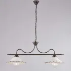 Lysende designsupplement i glas og metal. Fremstillet i Italien med et look - Mira Viadurini