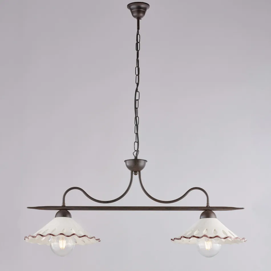 Lysende designsupplement i glas og metal. Fremstillet i Italien med et look - Mira Viadurini