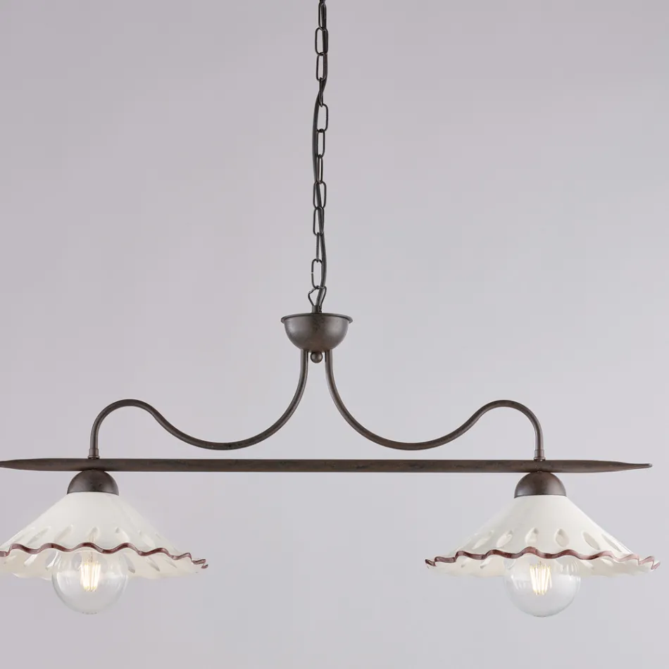 Lysende designsupplement i glas og metal. Fremstillet i Italien med et look - Mira Viadurini