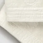 Komplet sæt ansigtshåndklæde og gæstehåndklæde i frotté- og hørblanding - Kilim Viadurini