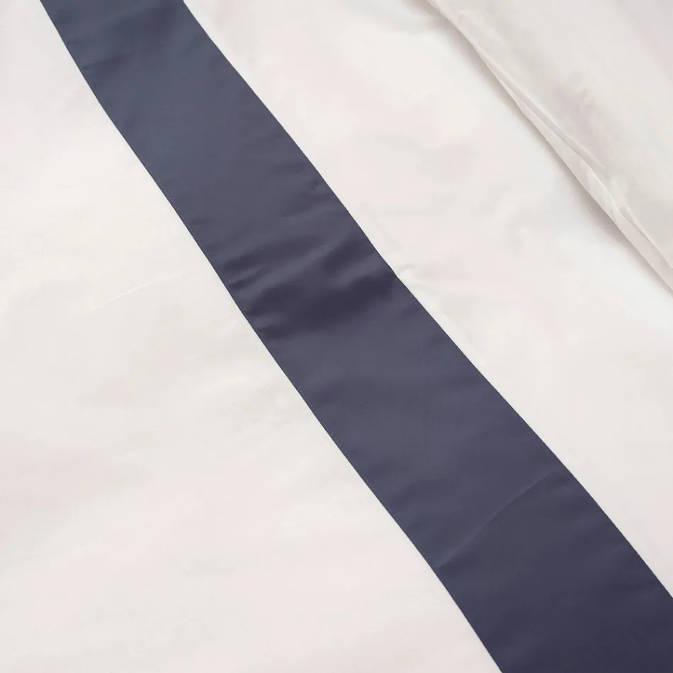 King Size Dynebetræk Sæt i 100% Bomuld og 10% Bomuld Satin - Detail Viadurini