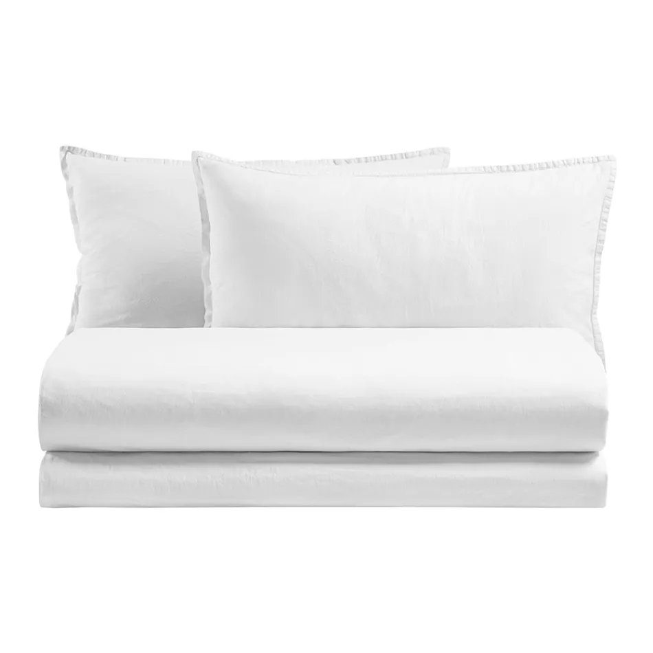 Komplet dobbelt dynebetræk i ren beklædningsfarvet bomuld - delikatesse Viadurini