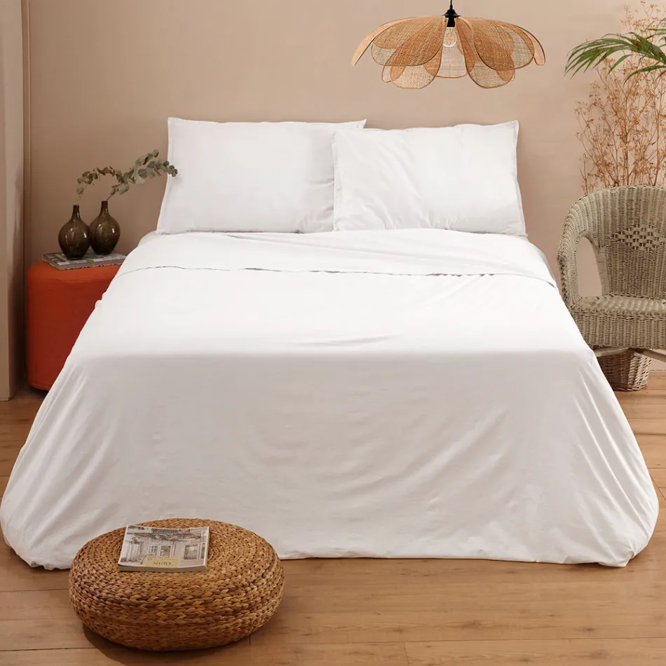 Komplet dobbeltseng i Pure Cotton Garment Dyed and Shaded - Delikatesse Viadurini