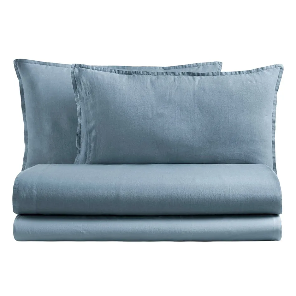 Komplet dobbeltseng i Pure Cotton Garment Dyed and Shaded - Delikatesse Viadurini